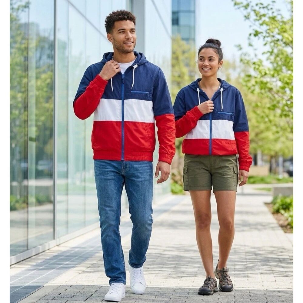 BDG URBAN OUTFITTERS Mens Light weight Jacket Windbreaker Color Block Sz M